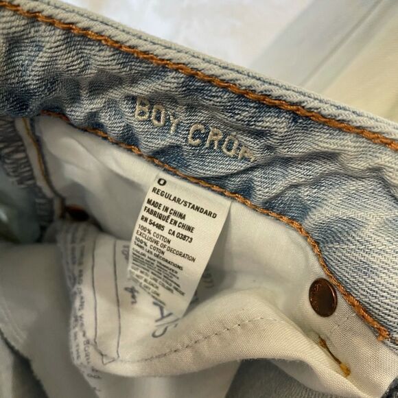 American Eagle Outfitter’s Boy Crop Denim Jeans - Women’s 0 - Picture 6 of 9
